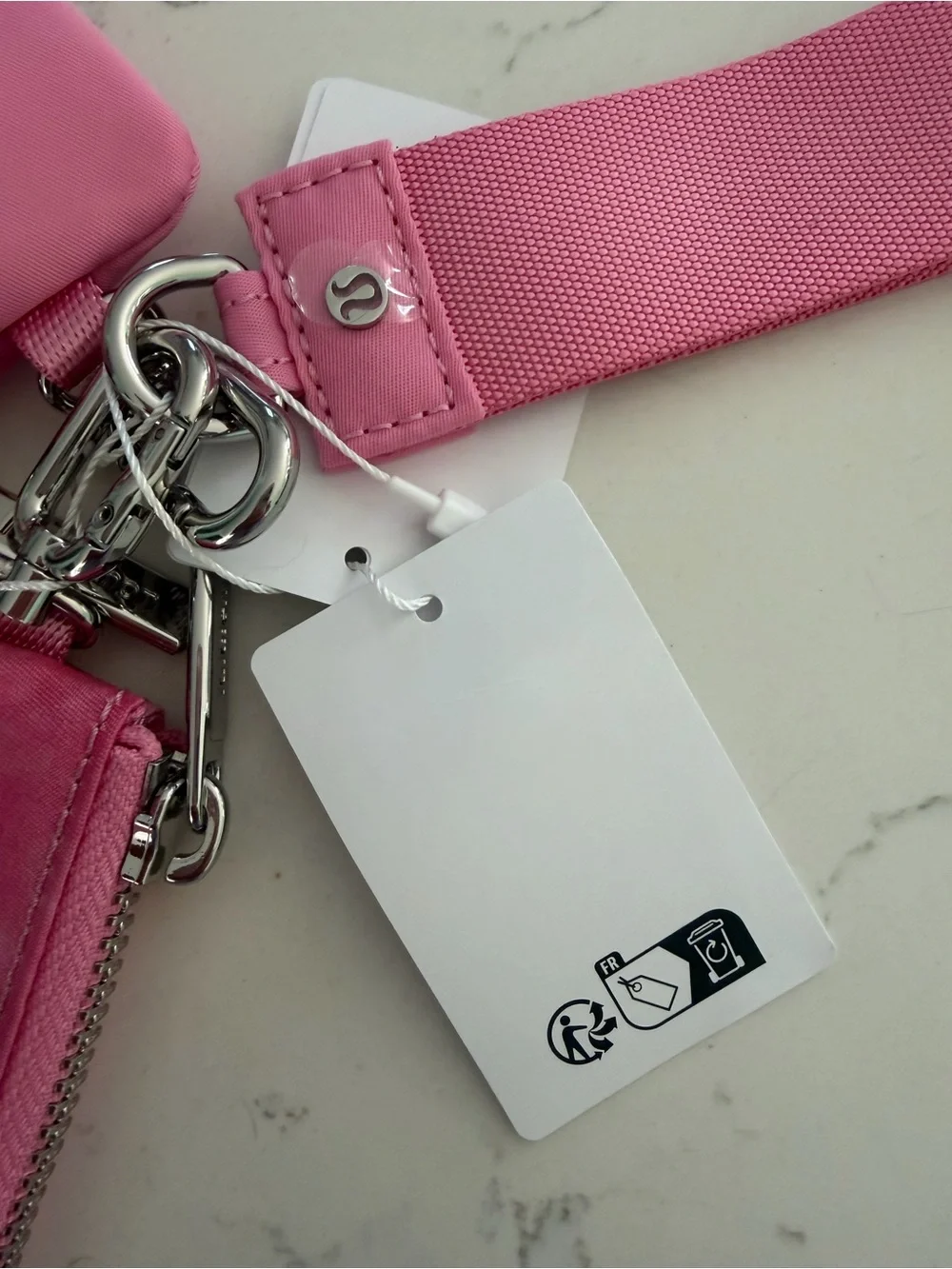 lululemon athletica Pink Dual Pouch Wristlet Strap